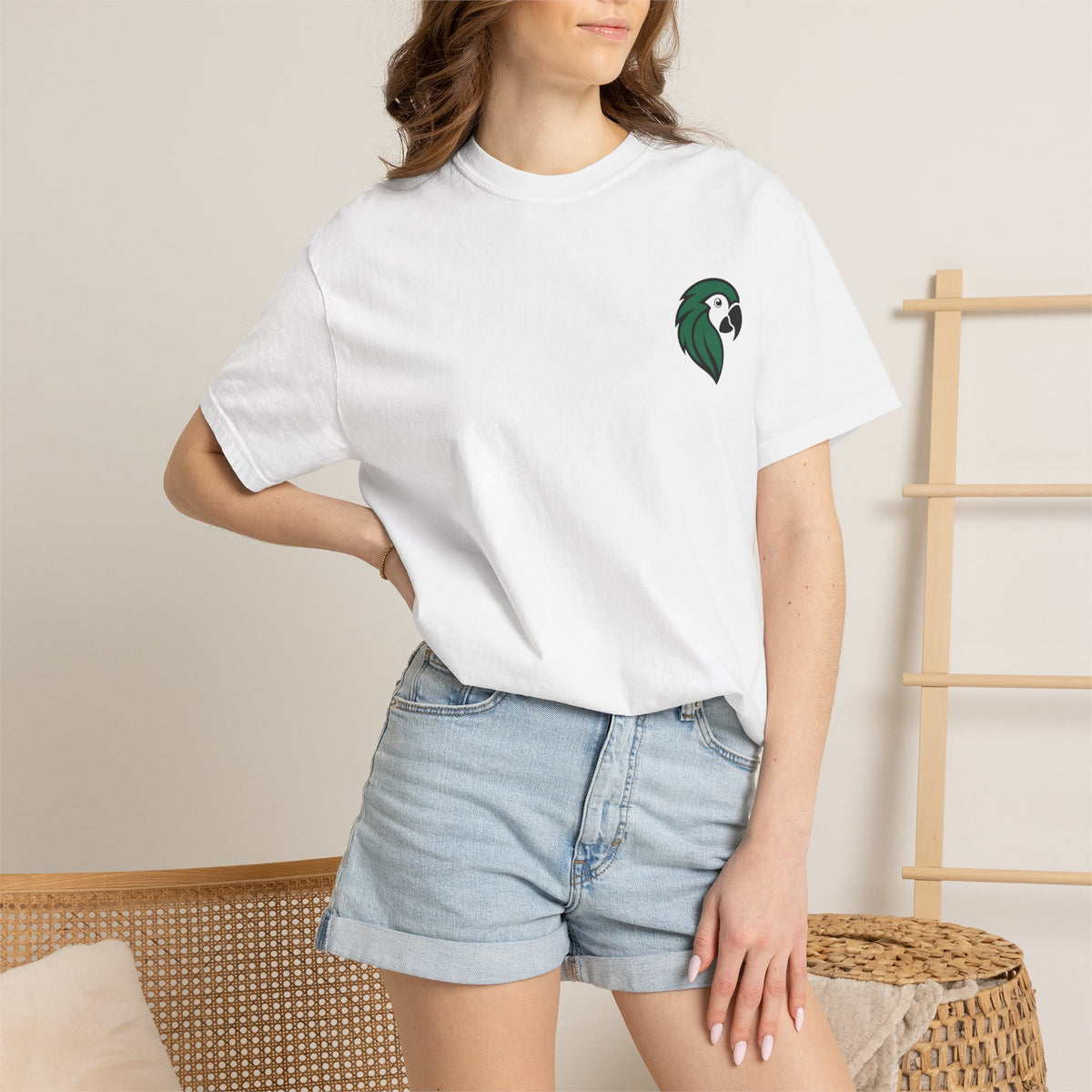 T-shirt Unisexe Teinture Délavée – Coton Épais Coupe Ample