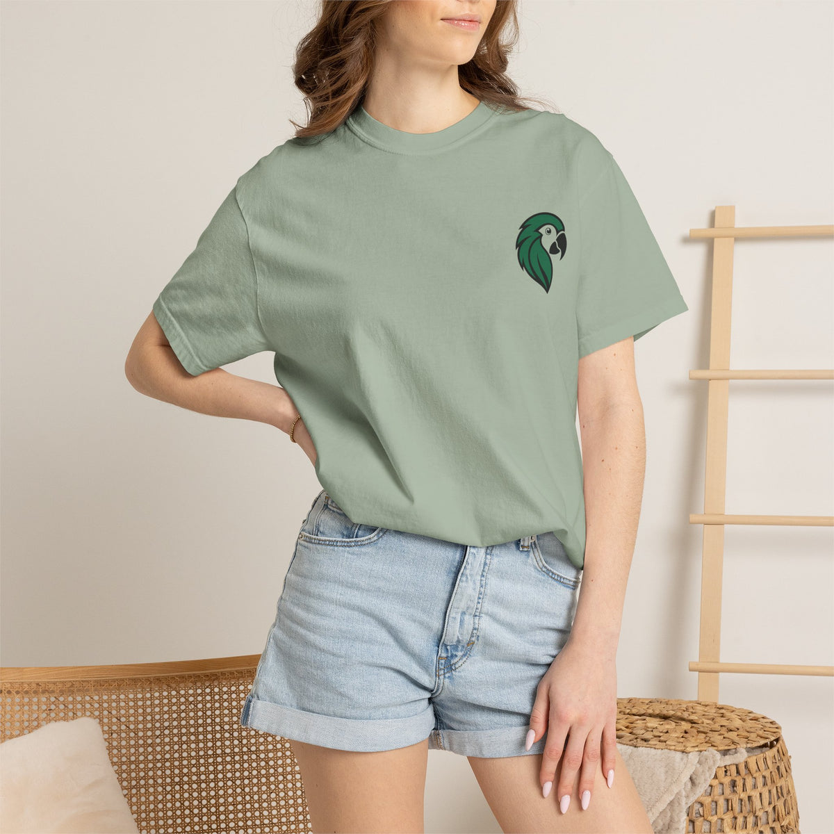 T-shirt Unisexe Teinture Délavée – Coton Épais Coupe Ample