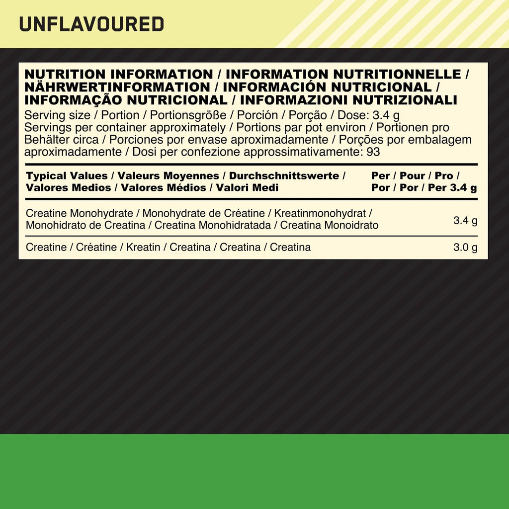Optimum Nutrition Micronised Creatine Monohydrate en Poudre, 634g