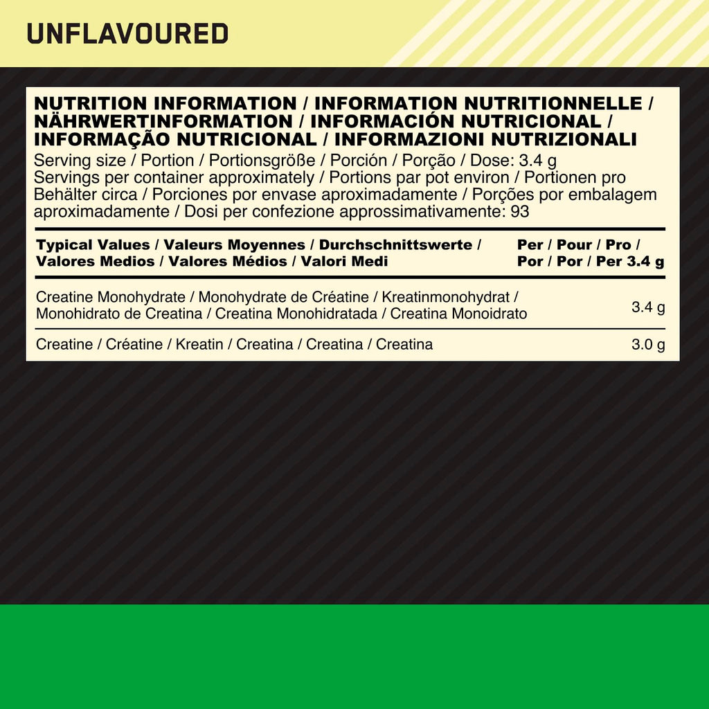 Optimum Nutrition Micronised Creatine Monohydrate en Poudre, 634g