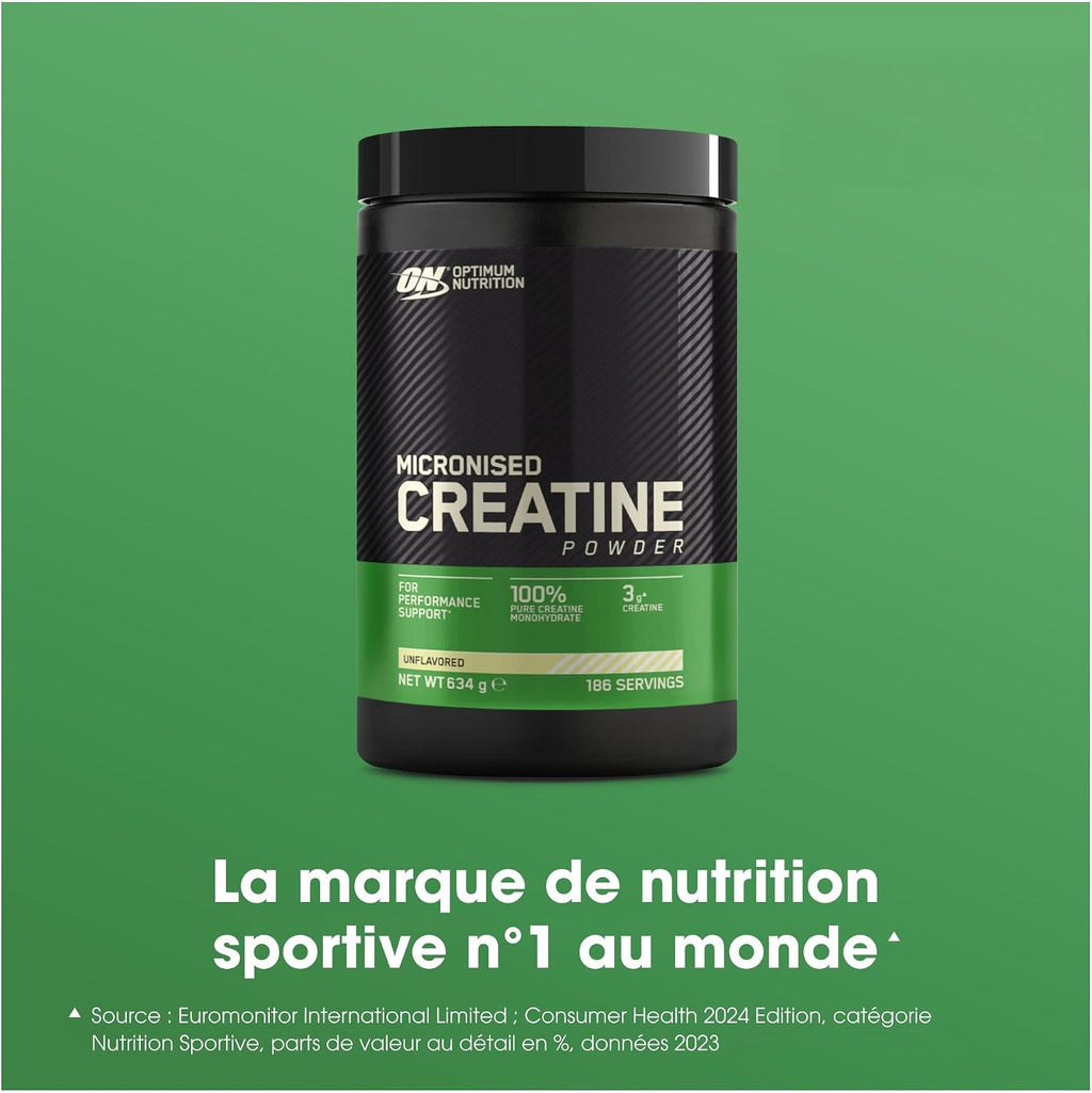 Optimum Nutrition Micronised Creatine Monohydrate en Poudre, 634g