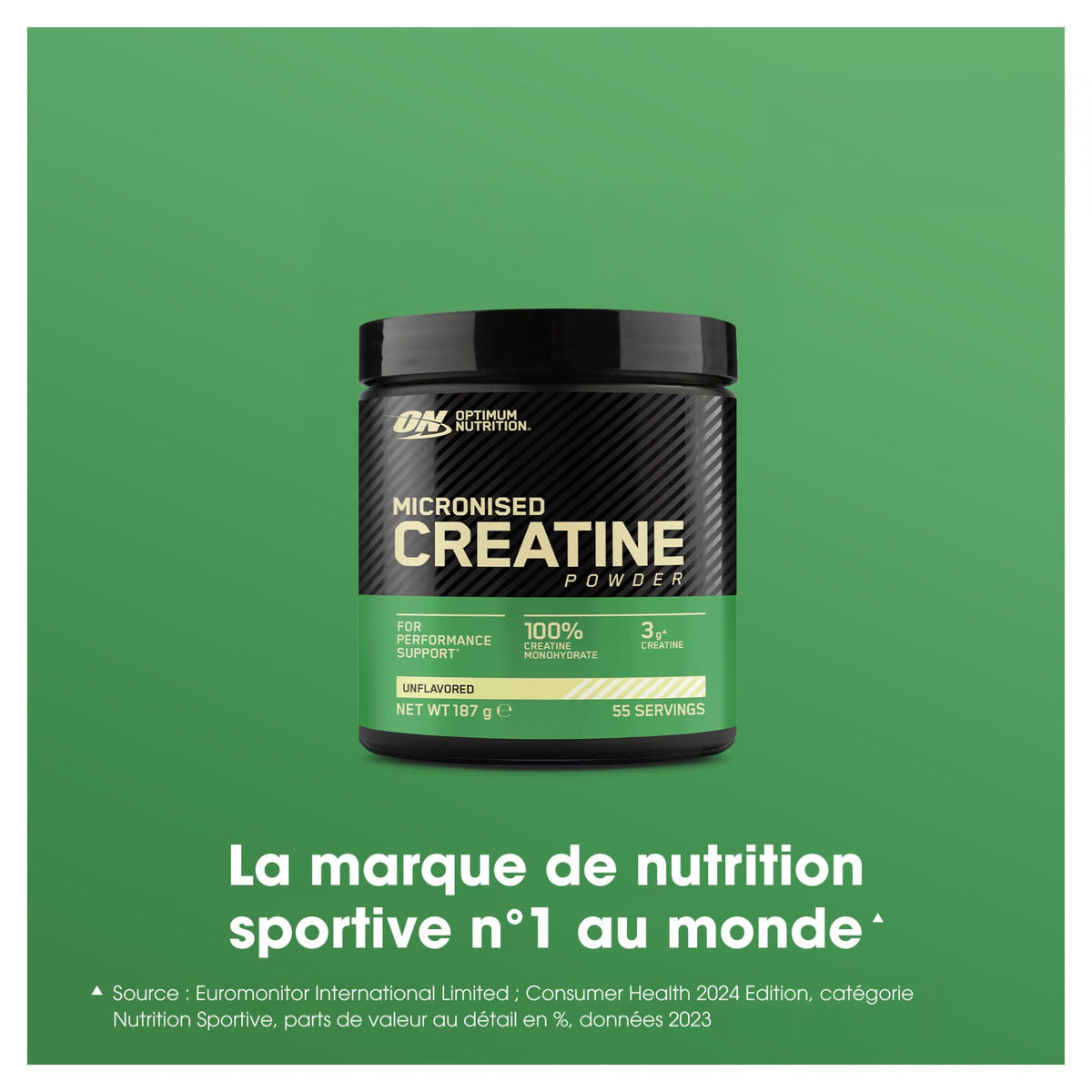 Optimum Nutrition Micronised Creatine Monohydrate en Poudre, 634g