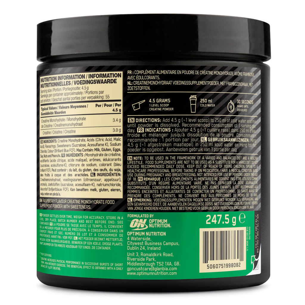 Optimum Nutrition Micronised Creatine Monohydrate en Poudre, 634g